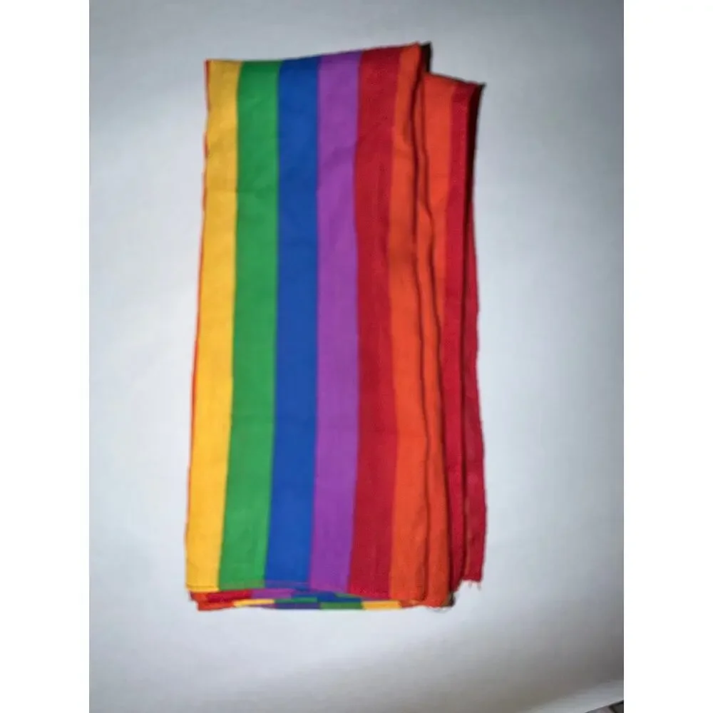 Colorful rainbow handkerchief scarf square multicolor pride dopamine kidcore